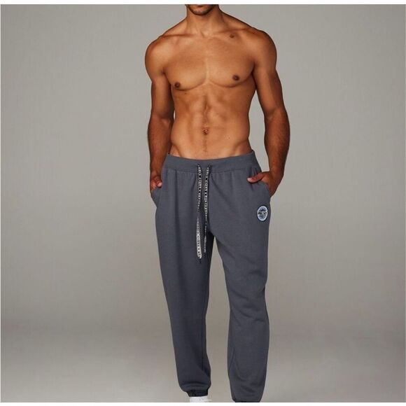 Savage X Fenty Unisex Xssential Logo Trim Patch Sweatpants Size M Ghost ‘Em Grey - Picture 3 of 6